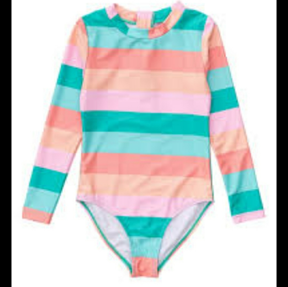 Snapper Rock Girls Sunset Stripe swimsuit size7-8